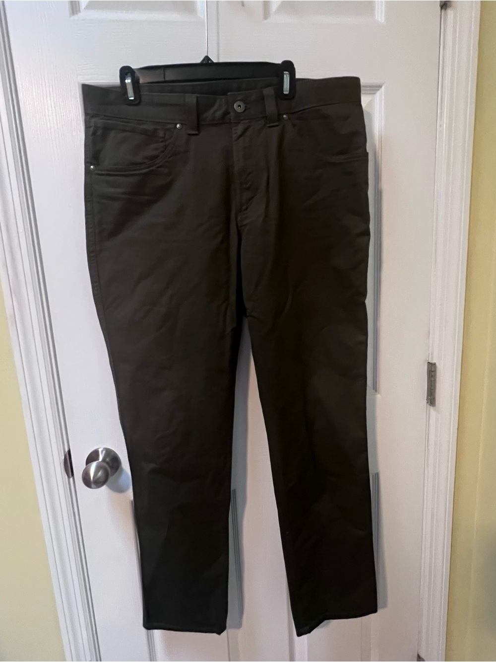 The North Face Men's Sprag 5 Pocket Pants Dark Green Size 36 Cotton Chino Hiking